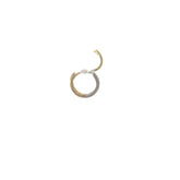 14k Reversable White/Yellow Gold Hinged Hoop Baby Earrings